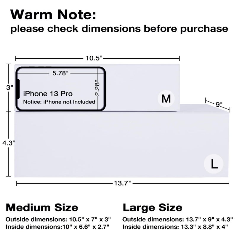 Aimyoo White Collapsible Gift Box with Magnetic Closure Lids 10.5x7x3 in  Bridesmaid Groomsman Proposal Boxes  Rectangle Storage Box 1 Pack - Image 2
